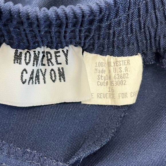 Vintage Monterey Canyon Blue Stretch Top Straight Leg Slacks Pants 16 - Picture 3 of 9